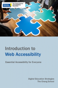 Textbook cover - Web Accessibility