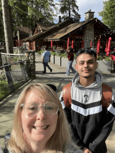 Tania Loken visiting Suresh Bhandari at Capilano Suspension Bridge