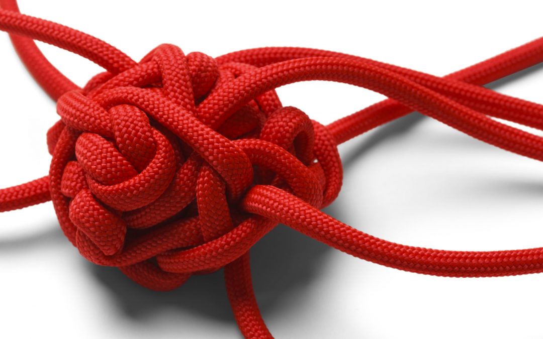 knot of red cord